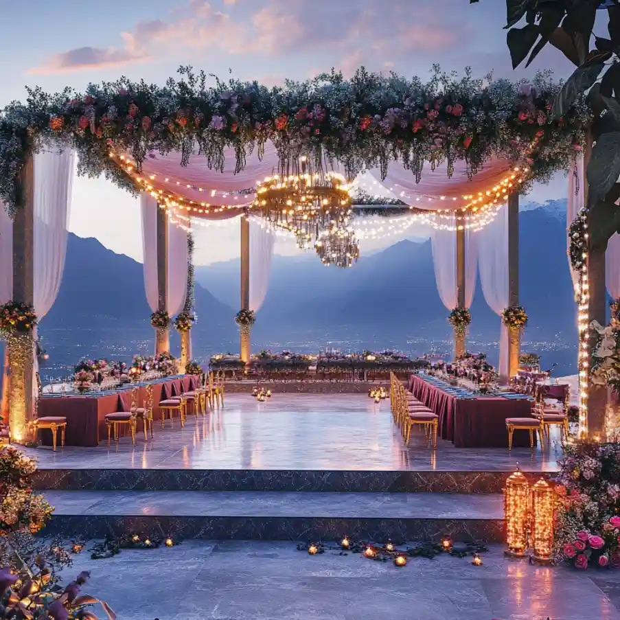 Simple Wedding Stage Decoration