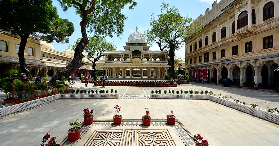 City Palace Udaipur - Grand Courtyard Entrance Area