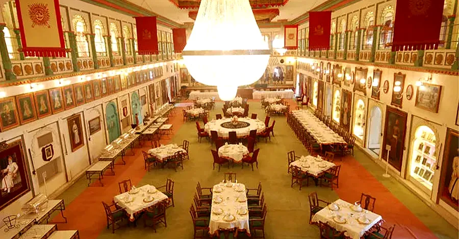 City Palace Udaipur - Grand Durbar Hall Dining